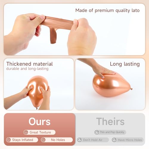 Rose Gold Balloon Arch Kit - 142Pcs Nude Pink & Gold Garland