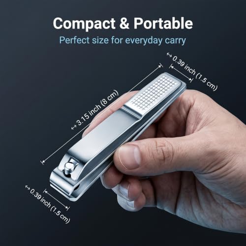 8-Piece Stainless Steel Toenail Clippers Set - Anti-Skid Grip