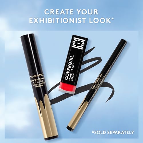 COVERGIRL Exhibitionist Cream Lipstick in Real Red - Long Lasting & Hydrating