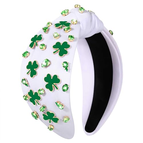 Boderier Beaded Shamrock St. Patrick's Day Headband Green Top Hat Accessories