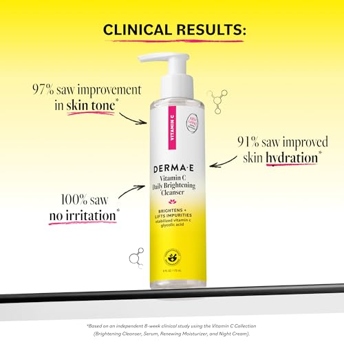 Vitamin C Brightening Face Wash - Hydrating Daily Facial Cleanser for Radiant Skin