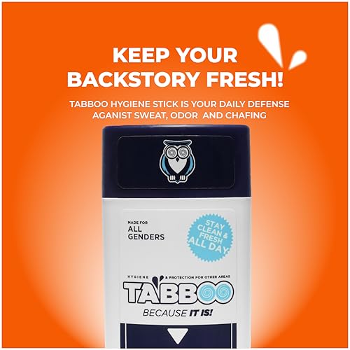 Tabboo All-Natural Hygiene Stick - Aluminum-Free Body Balm for Friction, Dry Skin & Freshness (Fresh) 2.65 oz