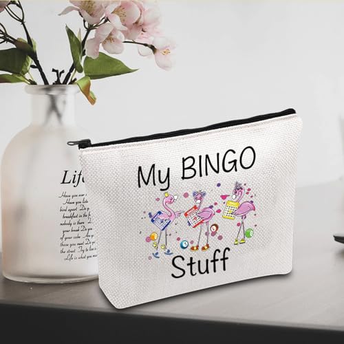 Funny Bingo Gift Cosmetic Makeup Bag - Lucky B Lover Storage Organizer