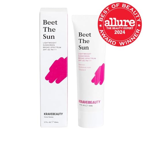 KraveBeauty Beet The Sun SPF 40 PA+++ Sunscreen 50mL - Lightweight, Hydrating, Sensitive Skin