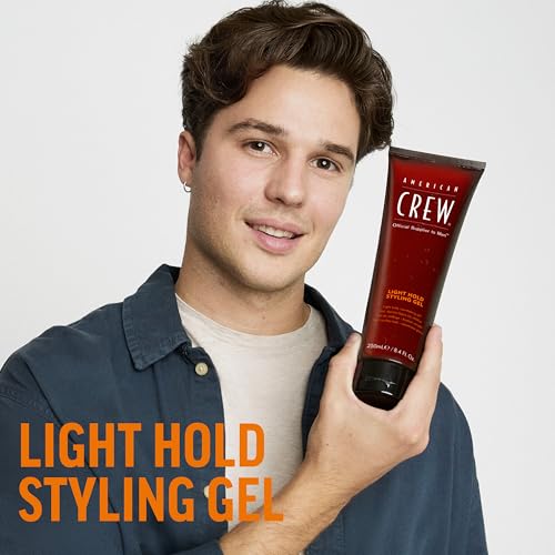 American Crew Men's Light Hold Low Shine Hair Gel - 8.4 Fl Oz, Moisturizing & Frizz Control