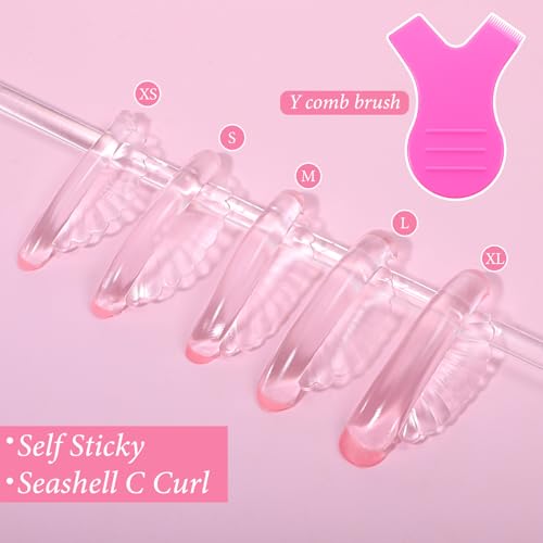 Sibba 15Pcs Eyelash Lifting Shields - Reusable Silicone Lash Lift Pads