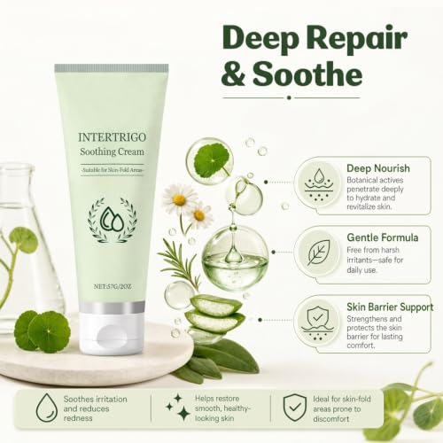 Intertrigo Relief Cream - 2oz Skin Fold Care for Chafing