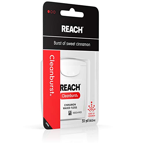 Reach Cleanburst Cinnamon Flavored Waxed Dental Floss - 55 Yards