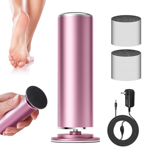 Krofaue Electric Foot Callus Remover with 60 Sandpaper Pads, Black