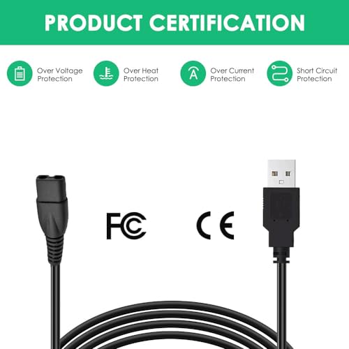 5V USB Charging Cable for Limural Hair Clippers - 3.3FT