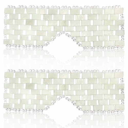 Weighted Jade Eye Mask for Hot Cold Therapy - Anti-Aging & Relaxation