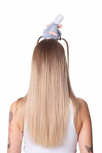 Cosplaya Mini Chef Rat Ears Hat Headband - One Size Grey