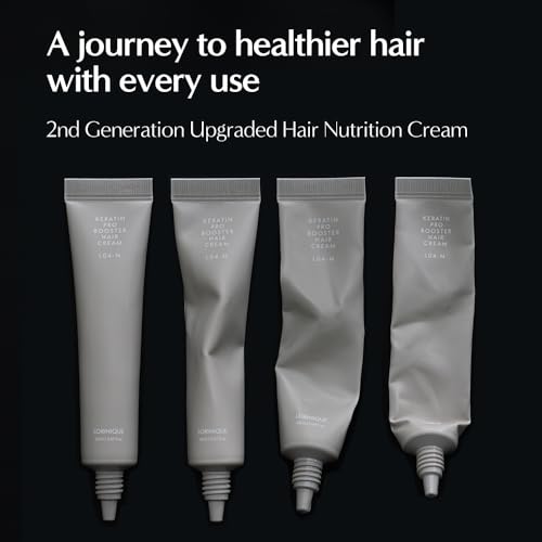L04-N Keratin Heat Protectant Hair Cream - 0.67 fl oz, Sulfate-Free, Anti-Frizz Leave-In Treatment, Silky & Shiny Hair