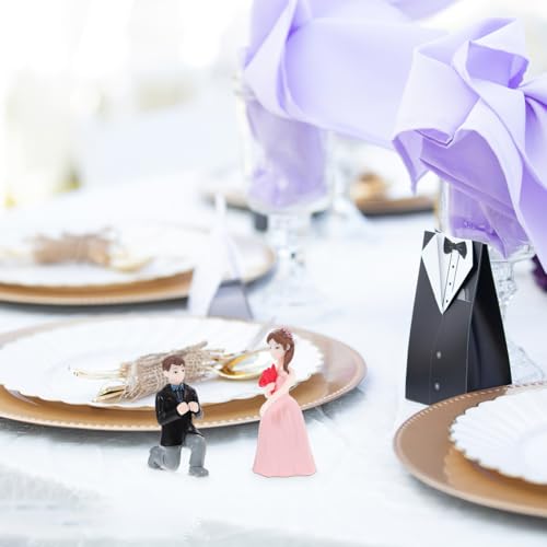 Wedding Doll Figurine Cake Topper - Bride & Groom Resin Ornament