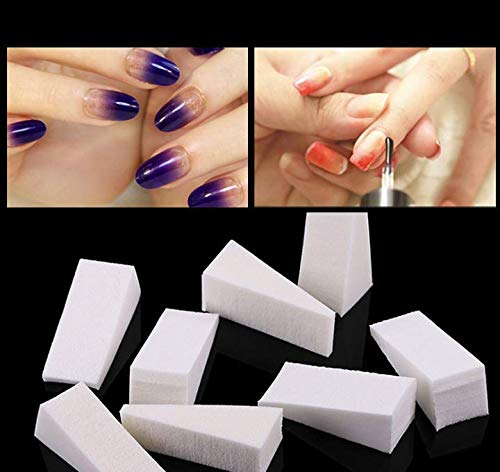 LASSUM 12 Pcs Gradient Nail Sponges for Color Fade Manicure Nail Art Tools