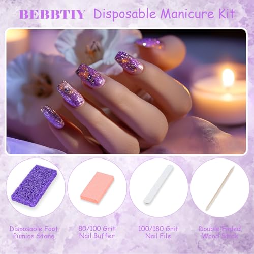 Bebbtiy 4 in 1 Disposable Pedicure Manicure Kit - Pack of 20