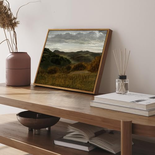 Framed Vintage Landscape Wall Art - 16x12 Inch Rustic Print