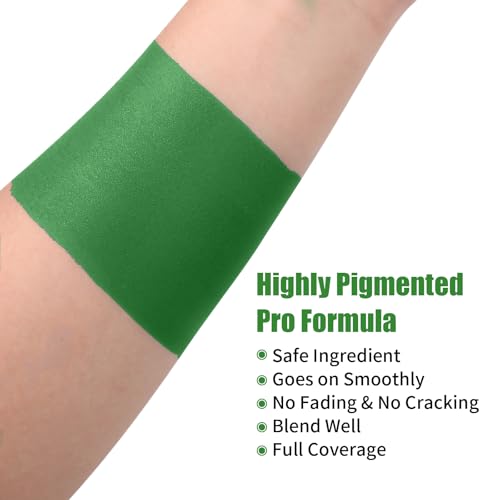 Drawdart Green Face Paint Stick - Hypoallergenic Halloween Makeup
