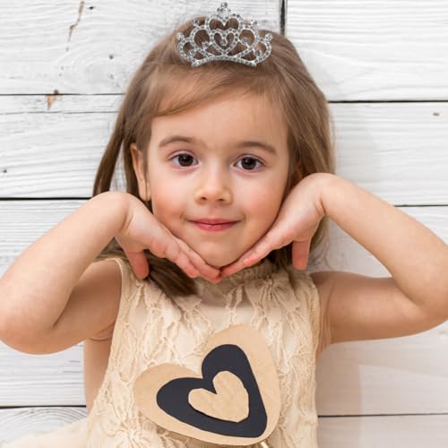FRCOLOR Kids Crown Comb Hair Clips - 3-Pack Tiara Accessories