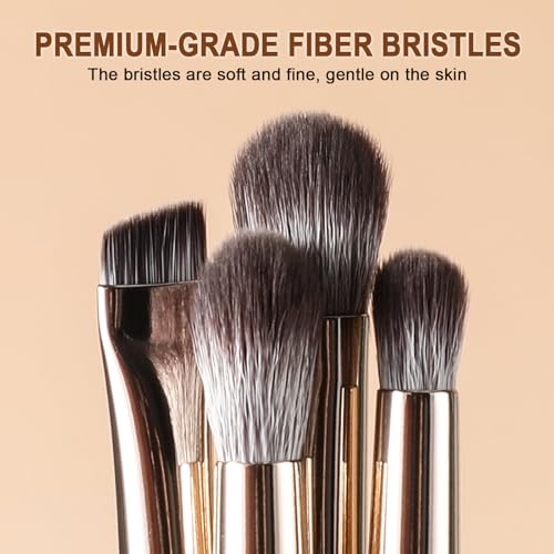 5-Piece Eye Makeup Brush Set - Professional Blending Brushes