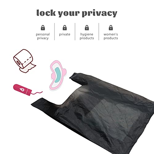GUINIFAO 200 PCS Sanitary Disposal Bags for Women - Black Waste Bags