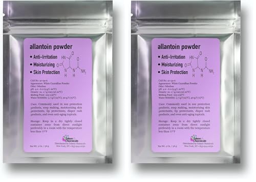 Allantoin Powder Cosmetic Grade for DIY Skin Care - 2 oz (Pack of 2)