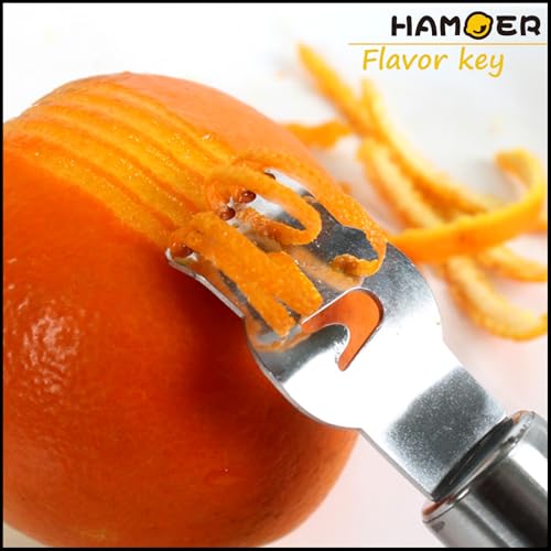HAMOER Lemon Zester & Channel Knife Set with Gift Box
