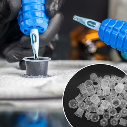 300 Pcs Tattoo Ink Caps - Small, Medium, Large Disposable Cups