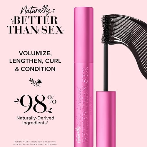 Too Faced Naturally Better Than Sex Mascara - Full Size 0.26 Fl Oz | Volumizing & Nourishing for Sensitive Eyes