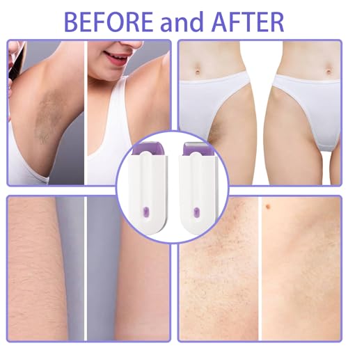 KAILIYA Portable Painless Epilator for Women & Men, 1 Pack, Violet/White