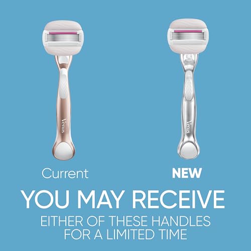 Gillette Venus Razor for Women, ComfortGlide plus Olay Sugarberry, Rose Gold Metal Handle + 4 Blade Refills, 5-Blade Razor Cartridges, Moisture Bars