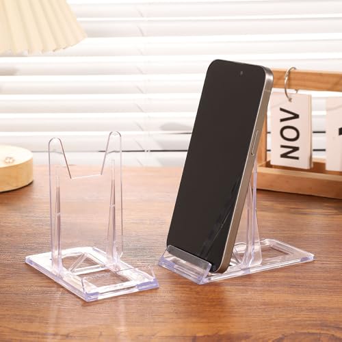 12 Pcs Adjustable Acrylic Display Stands for Handbags, Books & More