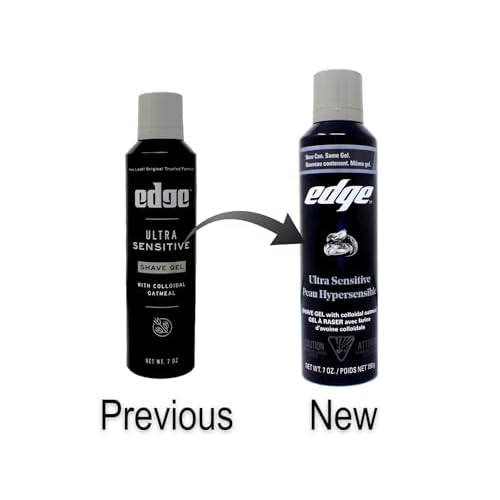 Edge Shave Gel Ultra Sensitive, Fragrance Free 7 oz ( Pack of 4)