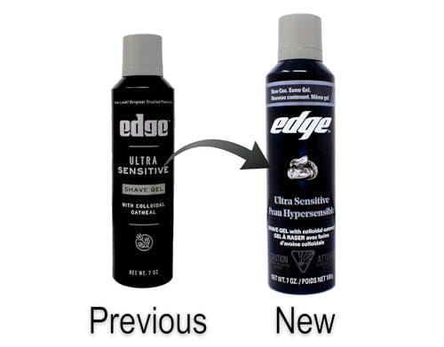 Edge Ultra Sensitive Shave Gel - Fragrance Free, 7 oz (Pack of 4)