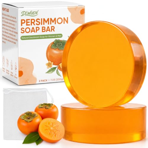 Persimmon Soap Bar for Body Odor Control | Deodorant Hand & Body Soap
