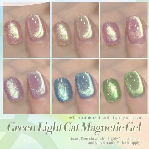 Born Pretty Wizard of Oz Cat Magnetic Gel Nail Polish Set with 6 Colors & Magnet