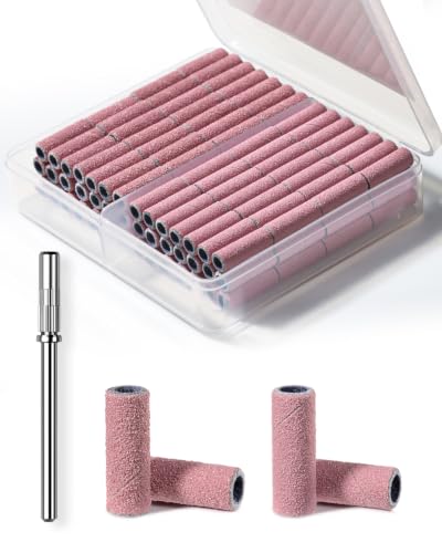 Makartt Nail Drill Bits Sanding Bands - 100 Pcs 180/240 Grit 3.1mm