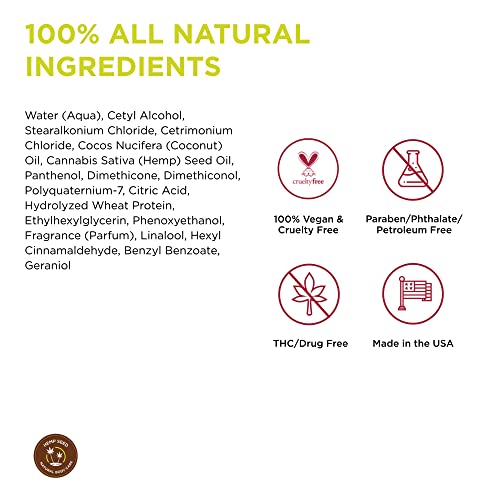 Earthly Body Hemp Seed Hair Conditioner - Moisturizing & Smoothing 8 oz