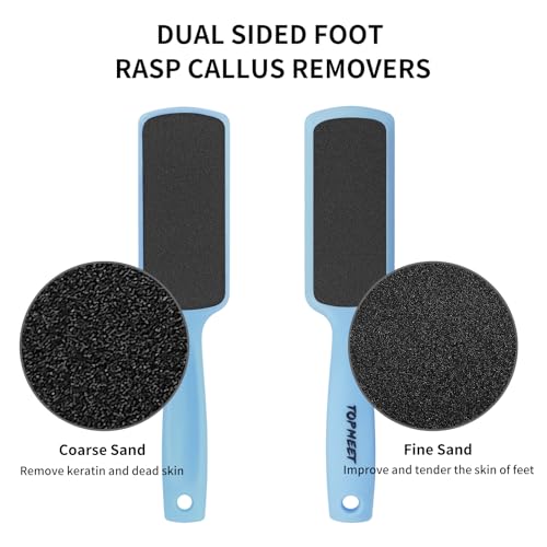 Topmeet Dual Sided Foot File - Callus Remover for Smooth Feet