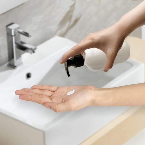 BallHull 10oz Clear Plastic Pump Bottles, Refillable Lotion Dispensers (6 Pack)
