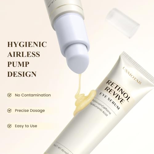 Retinol & Caffeine Eye Serum for Dark Circles & Puffiness – Hydrating Under Eye Treatment, 40ml