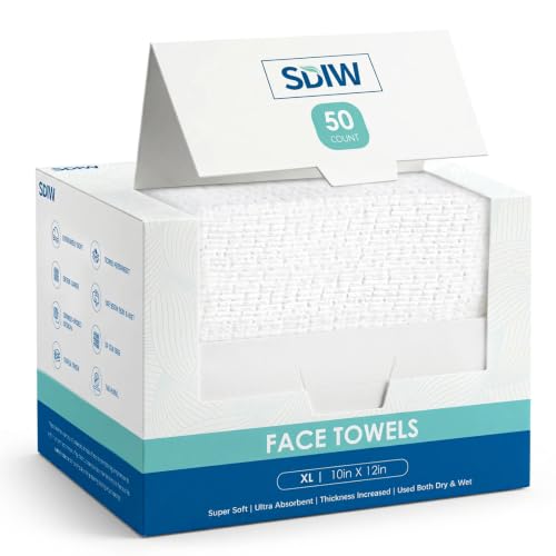 Ultra Soft Disposable Face Towels XL - 10"x12" for Sensitive Skin