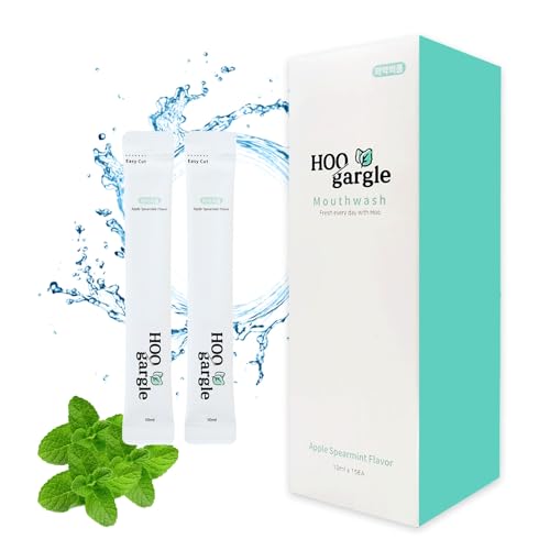 KN FLAX Apple Spearmint Natural Mouthwash Travel Pack - Alcohol-Free, 15x10ml