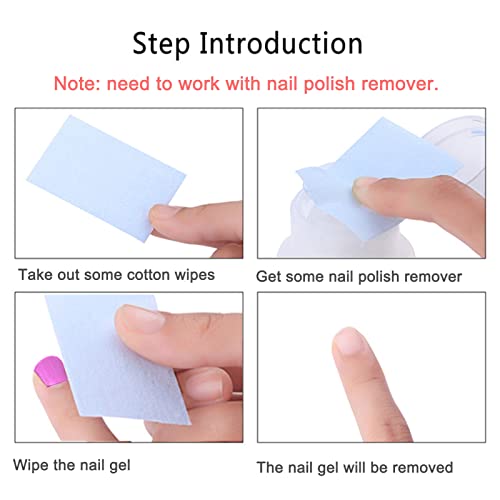 EORTA 1200 Pcs Disposable Nail Wipes - Lint Free Cotton Pads