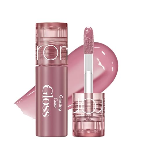 rom&nd Glasting Color Gloss Mini - 17 Sweet Potato Tteok, 0.07oz - High Shine Tinted Lip Oil