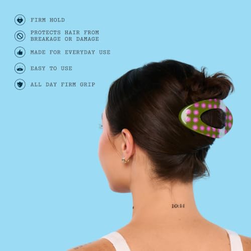 Gimme Beauty Medium Hair Claw Clip - 2 Count, Starburst/Macha