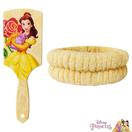 LUV HER Disney Belle Hair Brush & Spa Headband Set for Girls