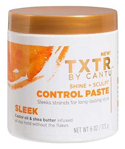 Cantu TXTR Sleek Shine Sculpt Control Paste - Shea Butter Hair Styling, 6oz