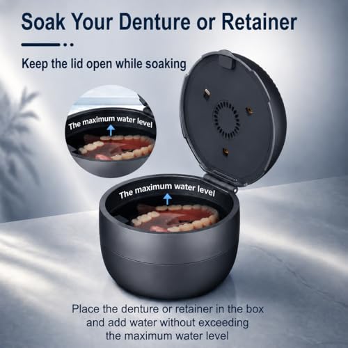 UV Denture Cleaning Case with Fan - Portable Retainer & Aligner Storage