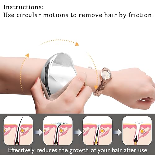 Yehenarn Crystal Hair Remover - Nano Patterned Glass (Blue) for Soft Skin